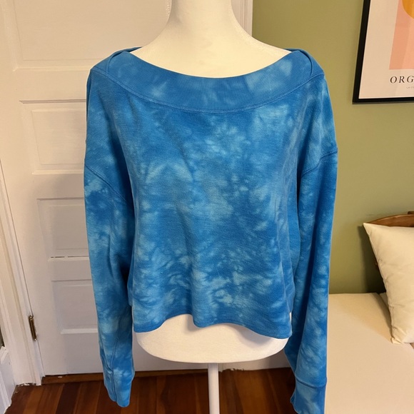 FREE PEOPLE Tie Dye Crop Sweatshirt - Picture 1 of 5